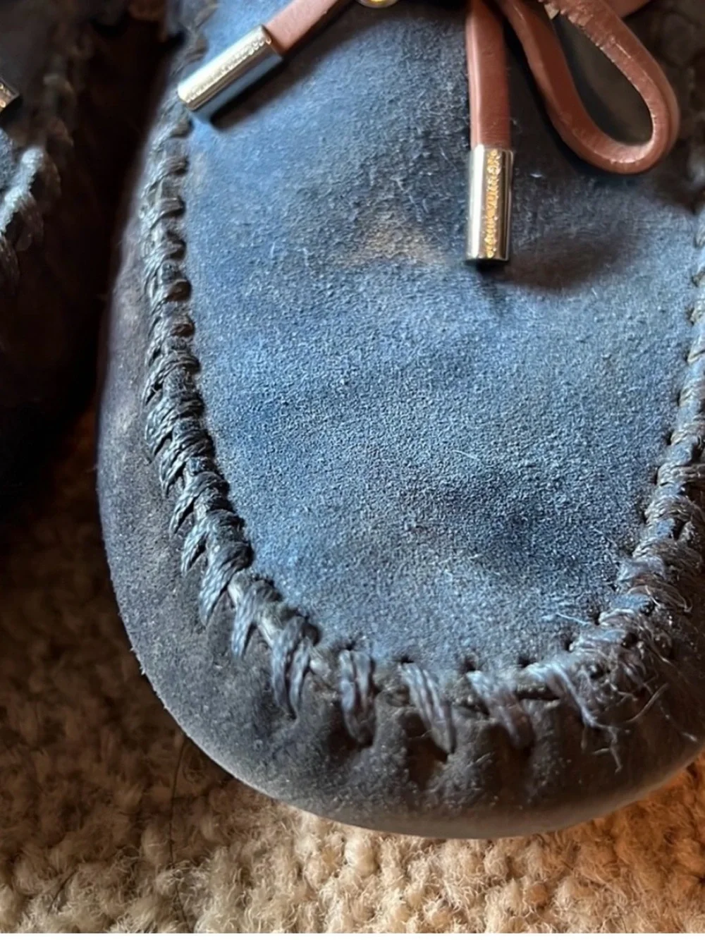 Louis Vuitton Men’s Blue Suede Loafers size 9.5 10.5 USA
